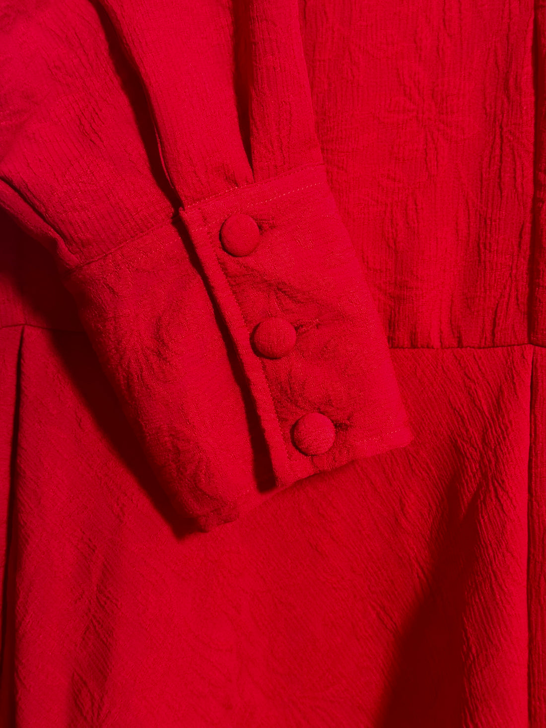 Textured Dress- Scarlet